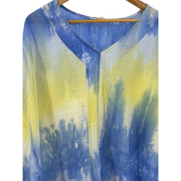 ODDY Flowy Tunic Blouse Tie Dye Small Medium Top Blouse - Picture 8 of 10